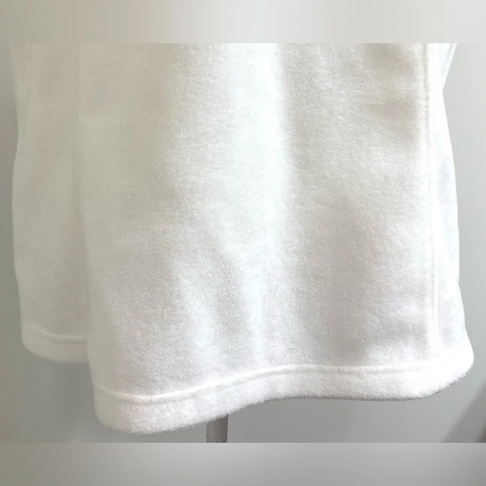 Columbia Womens XL Solid Cream Fleece Sleeveless Zip-Front Vest Classic Warm - Picture 9 of 13